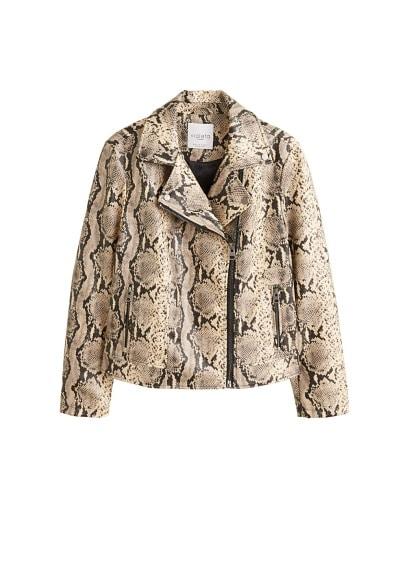 Violeta By Mango Violeta By Mango Snake Biker Jacket