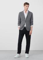 Mango Man Mango Man Lapel Wool-blend Cardigan