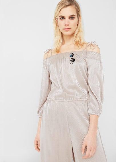 Mango Mango Long Metallic Jumpsuit