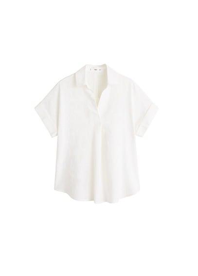 Mango Mango Short Sleeve Linen-blend Shirt
