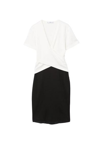 Mango Mango Contrasting Design Dress