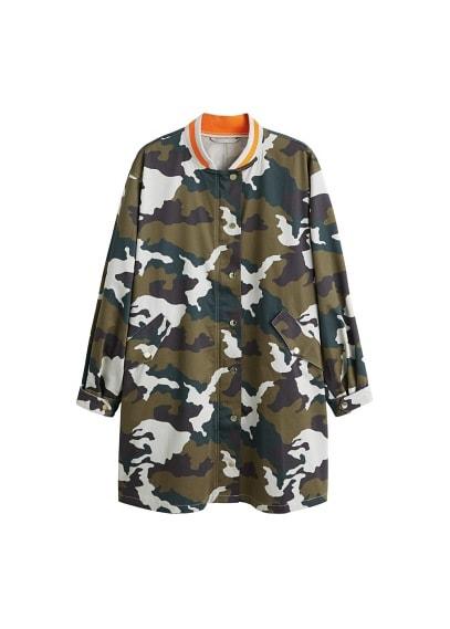 Violeta By Mango Violeta By Mango Camo-print Jacket