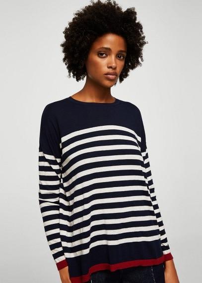 Mango Mango Knit Striped Sweater