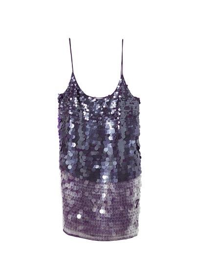 Mango Mango Sequin Contrast-bodice Dress