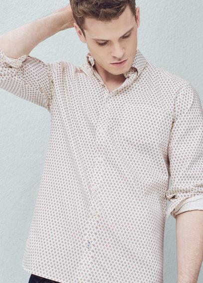 Mango Man Mango Man Slim-fit Floral Print Shirt