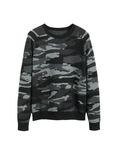 Mango Man Mango Man Camo-print Sweater