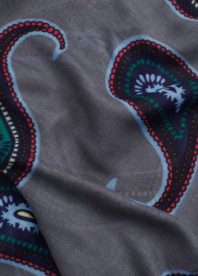 Mango Man Mango Man Paisley-print Linen-blend Scarf