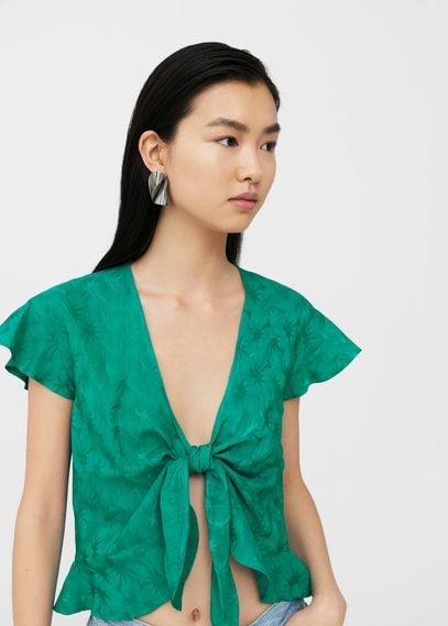 Mango Mango Bow Knot Blouse