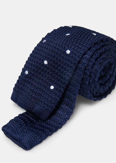 Mango Man Mango Man Polka-dot Pattern Knit Tie