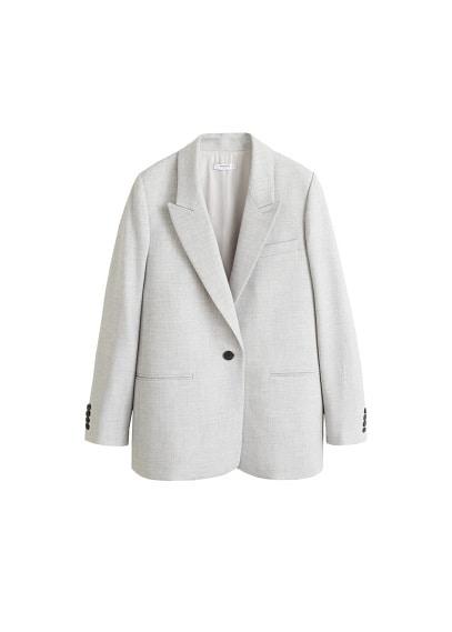 Mango Mango Flecked Structured Blazer