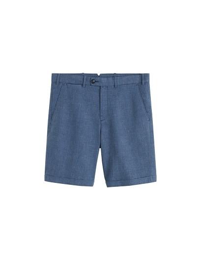 Mango Man Mango Man Cotton Linen Chino-style Shorts