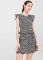 Mango Mango Frayed Edges Dress