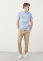 Mango Man Mango Man Printed Striped T Shirt