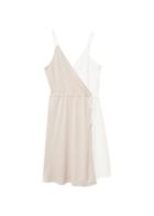 Mango Mango Two-tone Wrap Dress