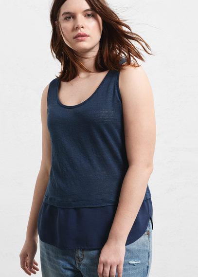 Violeta By Mango Violeta By Mango Strap Linen Top