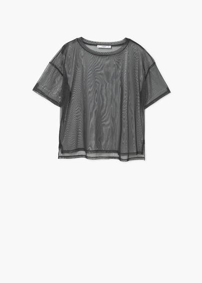 Mango Mango Tulle Shiny T Shirt