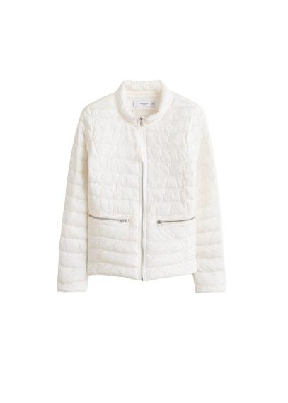 Mango Mango Side-zip Quilted Coat