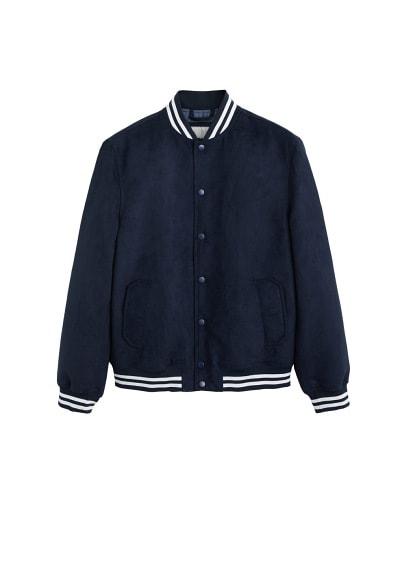 Mango Man Mango Man Textured Contrast Stripes Bomber
