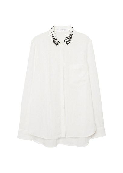 Mango Mango Crystal Detail Shirt