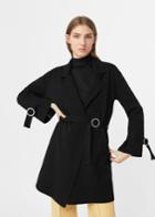 Mango Mango Buckle Knitted Trench