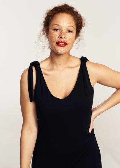 Violeta By Mango Violeta By Mango Sleeveless Bow Jumpsuit