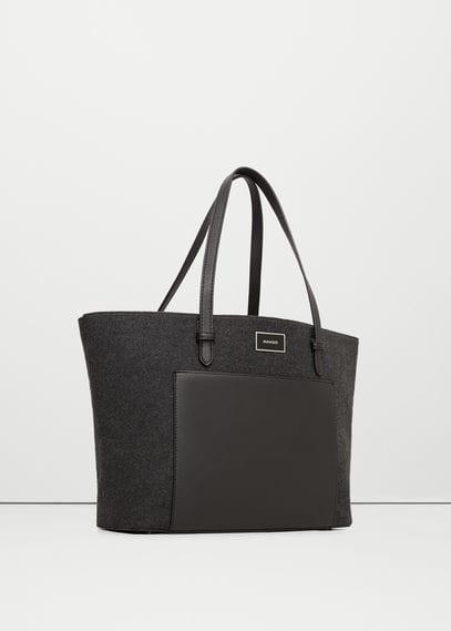 Mango Mango Wool-blend Shopper Bag