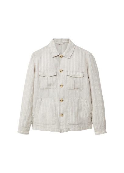 Mango Man Mango Man Thin Stripes Linen Jacket