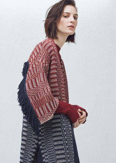 Mango Mango Premium - Cotton Jacquard Cardigan