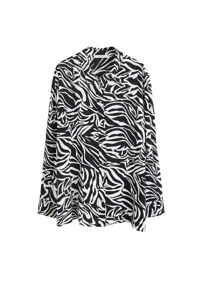 Violeta By Mango Violeta By Mango Flowy Zebra Printed Shirt