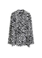 Violeta By Mango Violeta By Mango Flowy Zebra Printed Shirt