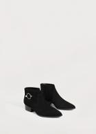 Violeta By Mango Violeta By Mango Piercing Leather Ankle Boots