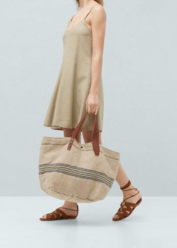 Mango Mango Jute Shopper Bag