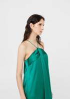 Mango Mango Satin Halter Dress