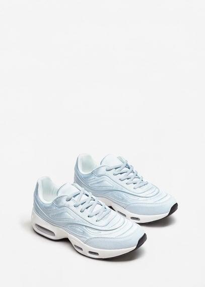 Mango Mango Platform Satin Sneakers