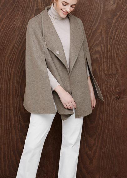 Violeta By Mango Violeta By Mango Cotton Wool-blend Cape