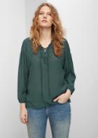 Violeta By Mango Violeta By Mango Drawstring Neck Blouse