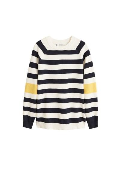 Mango Mango Tricolor Cotton-blend Sweater