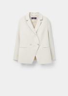 Violeta By Mango Violeta By Mango Contrast Buttons Blazer