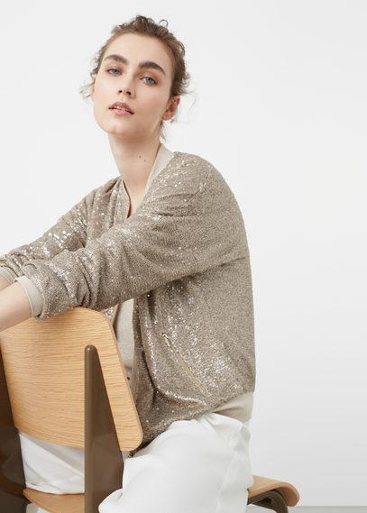 Mango Mango Sequined Bomber