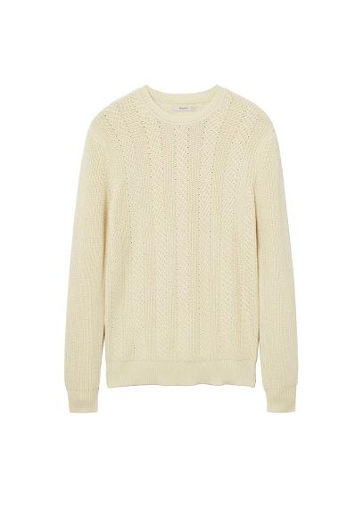 Mango Man Mango Man Braided Cotton Sweater