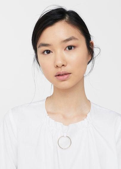 Mango Mango Ring Cotton Blouse