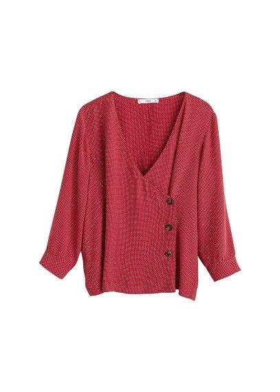 Mango Mango Buttons Detail Blouse