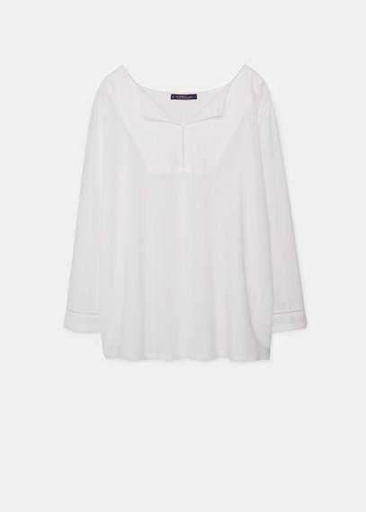 Violeta By Mango Cotton Modal-blend Blouse