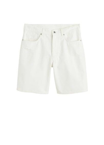 Mango Man Mango Man Ripped Cotton 5 Pockets Bermuda Shorts