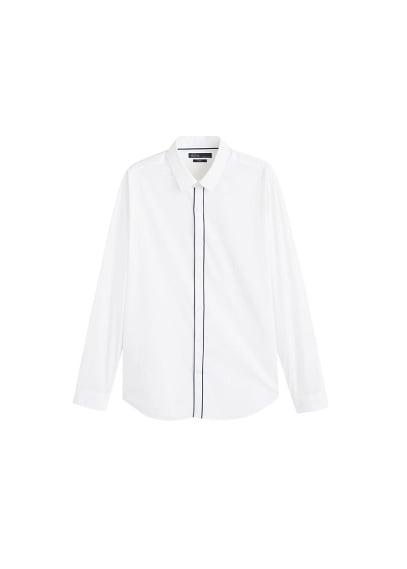Mango Man Mango Man Slim-fit Tailored Contrast Trim Shirt