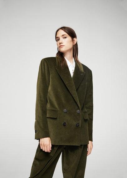 Mango Mango Oversize Corduroy Blazer