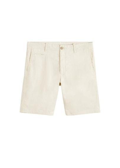 Mango Man Mango Man Straight Cotton Bermuda Shorts