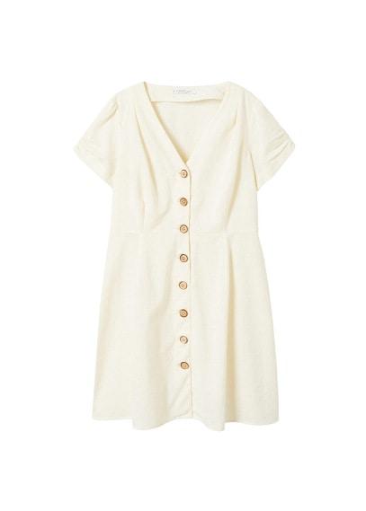 Violeta By Mango Violeta By Mango Buttones Cotton Dress
