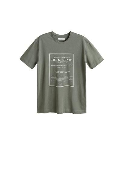 Mango Man Mango Man Text Cotton T-shirt