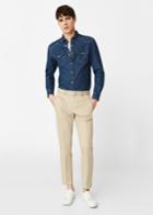 Mango Man Mango Man Belt Cotton-blend Pants